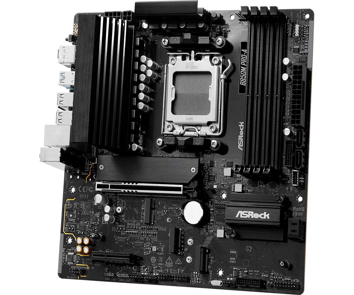 Placa-mãe ASROCK B850M PRO-A B - Am5 Micro Atx Pcie 5.0 Motherboard avaliação e preço